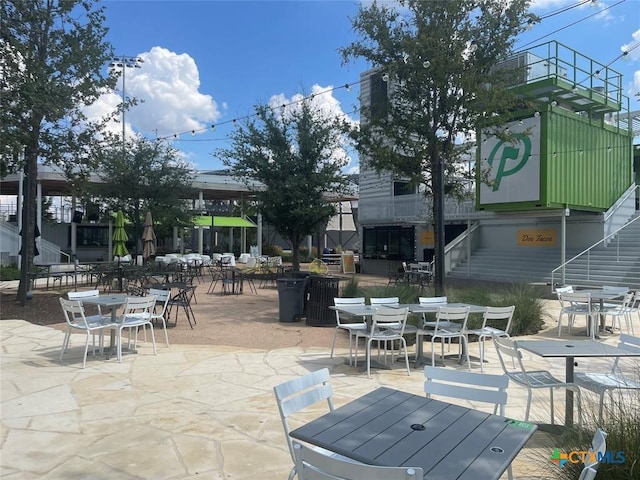 view of patio featuring outdoor dining space