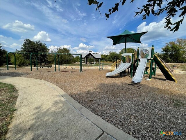 view of community jungle gym