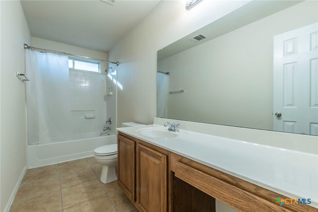 612 Weeping Willow Dr, Temple, TX 76502 - full bath featuring vanity, shower / tub combo with curtain, and tile patterned flooring
