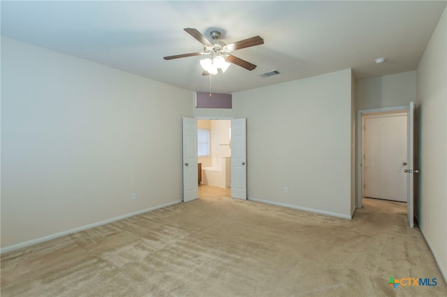 612 Weeping Willow Dr, Temple, TX 76502 - unfurnished bedroom featuring light carpet and ceiling fan