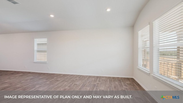 415 Gallaher Bnd, Maxwell, TX 78656 - empty room featuring healthy amount of natural light, wood finished floors, and recessed lighting