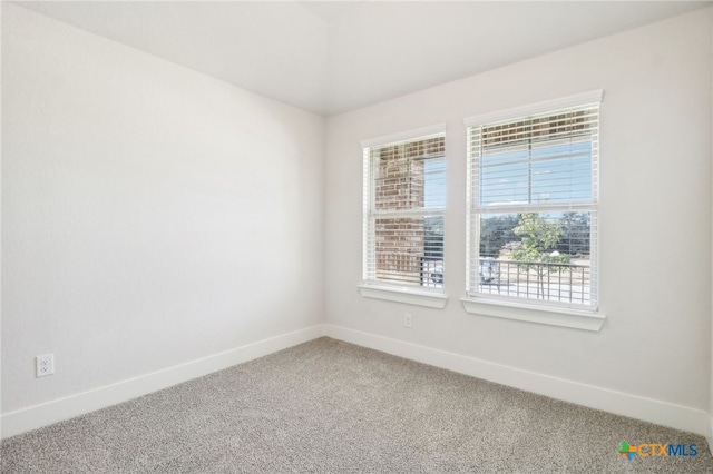 spare room with plenty of natural light and carpet floors