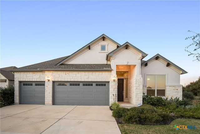 view of front of home featuring a garage