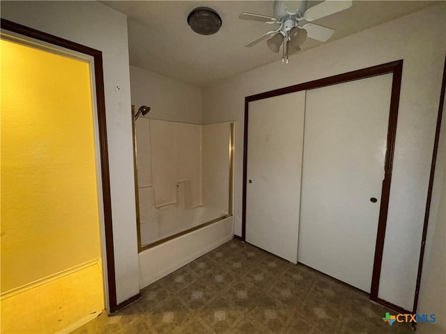 full bathroom featuring shower / washtub combination and tile patterned floors