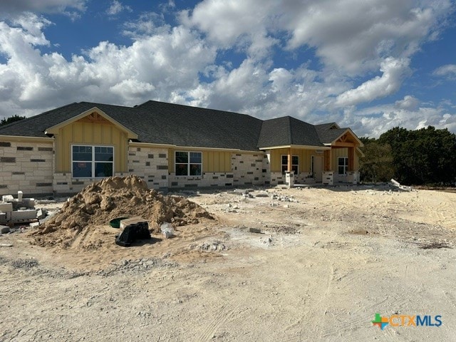 view of unfinished property