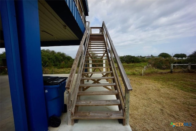 view of stairway