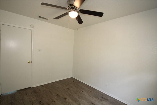2604 Cross Timber Dr, Killeen, TX 76543 - spare room with wood finished floors and ceiling fan