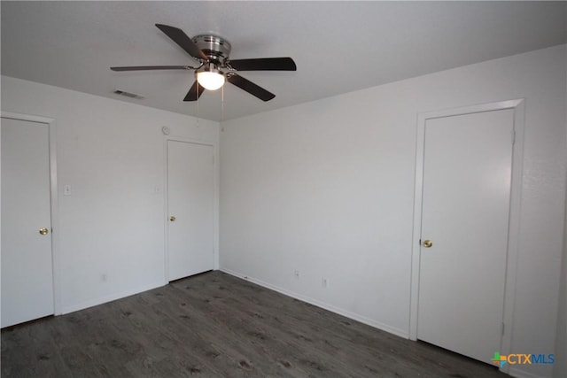 2604 Cross Timber Dr, Killeen, TX 76543 - unfurnished bedroom featuring wood finished floors and a ceiling fan