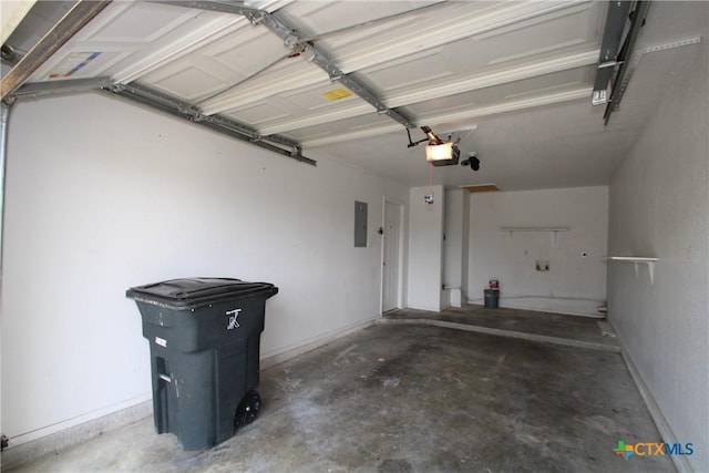 2604 Cross Timber Dr, Killeen, TX 76543 - garage with a garage door opener and electric panel