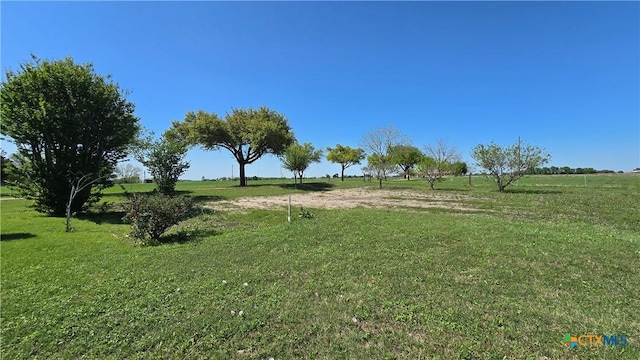view of yard with a rural view