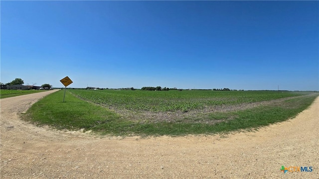 view of street featuring a rural view