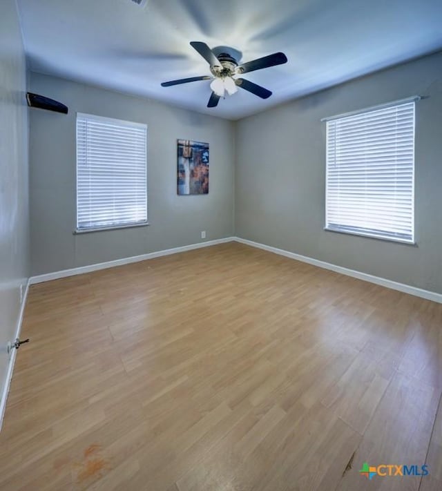 3207 Linda Dr, Victoria, TX 77901 - empty room with a ceiling fan and light wood-type flooring