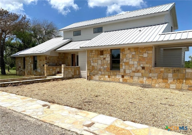 525 Teague Dr, Moody, TX 76557 - view of front of home with stone siding and metal roof