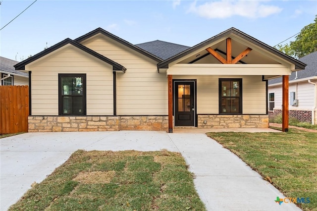 1935 Ross Ave, Waco, TX 76706 - view of front of property featuring covered porch and stone siding