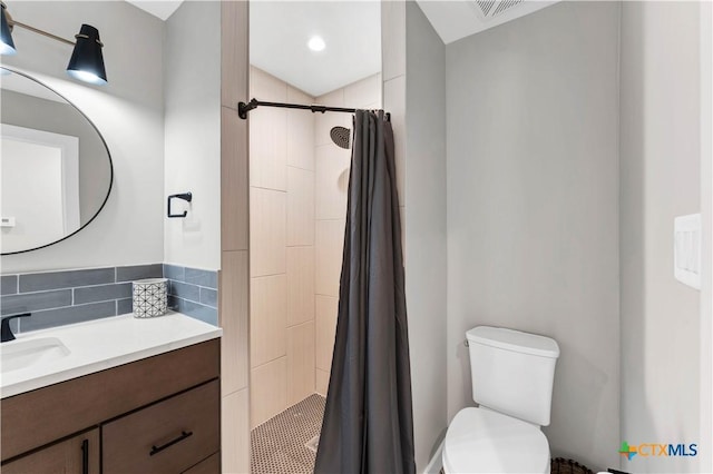 594 E S St, New Braunfels, TX 78130 - bathroom featuring vanity and a stall shower