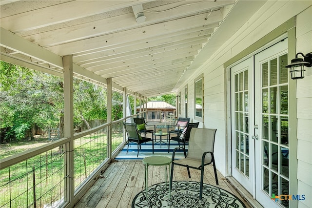 view of sunroom / solarium