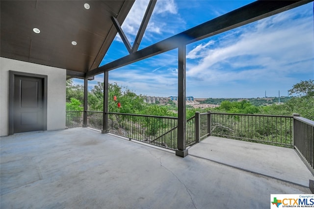 view of patio / terrace featuring a balcony