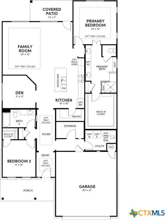1516 Dancing Oak Ln, San Marcos, TX 78666 - floor plan / room layout