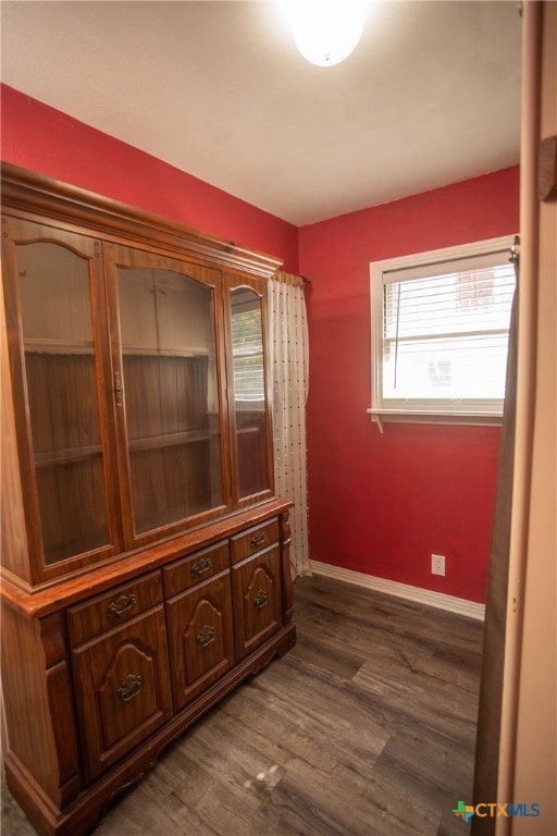 interior space featuring dark hardwood / wood-style floors