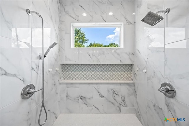 292 Scenic Cyn, New Braunfels, TX 78132 - bathroom featuring a marble finish shower