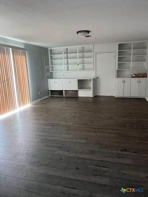 interior space featuring dark hardwood / wood-style floors