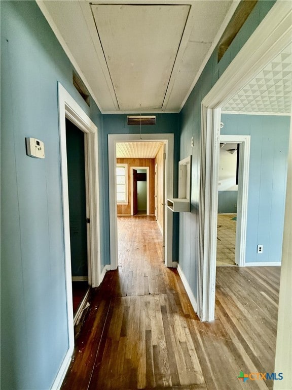 hall featuring hardwood / wood-style floors