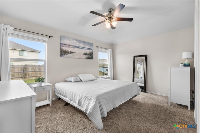 2020 Mallard Ct, Copperas Cove, TX 76522 - carpeted bedroom featuring multiple windows and a ceiling fan