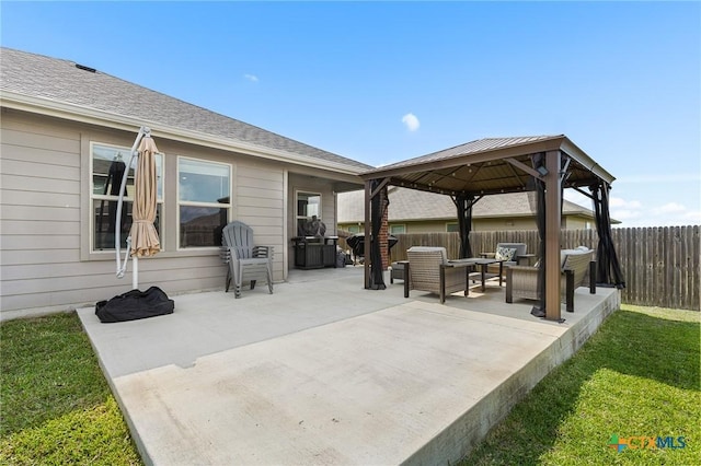 2020 Mallard Ct, Copperas Cove, TX 76522 - view of patio featuring a gazebo and an outdoor hangout area