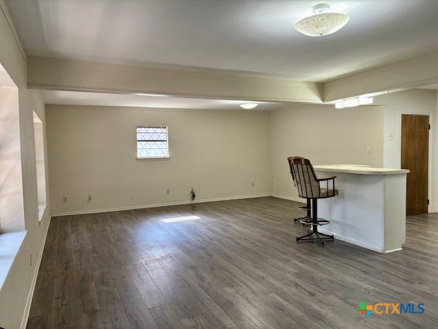 interior space featuring dark wood-type flooring