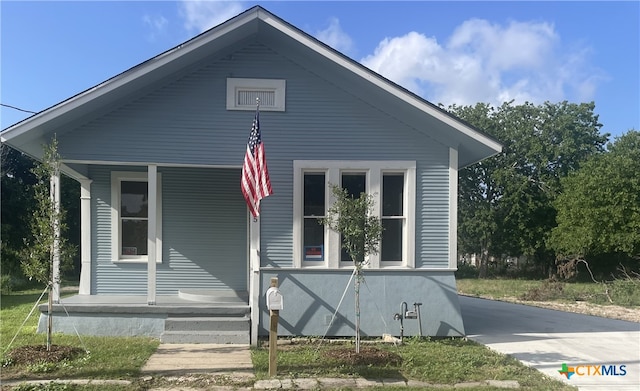 exterior space with a porch