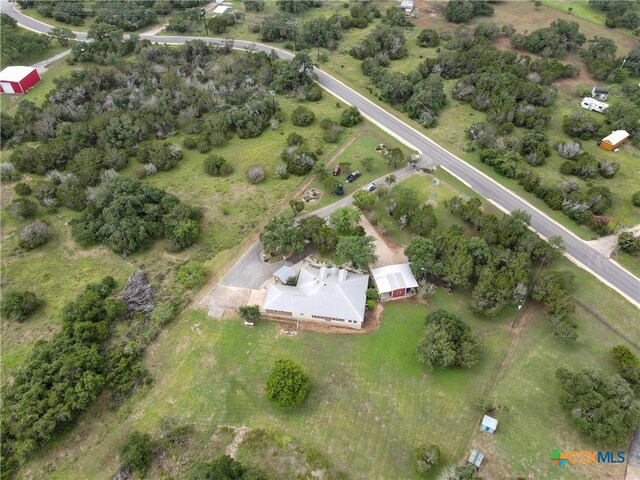 drone / aerial view featuring a rural view