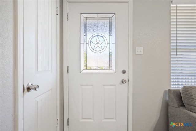 doorway with plenty of natural light