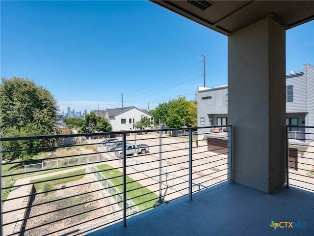 view of balcony