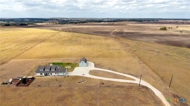 drone / aerial view with a rural view