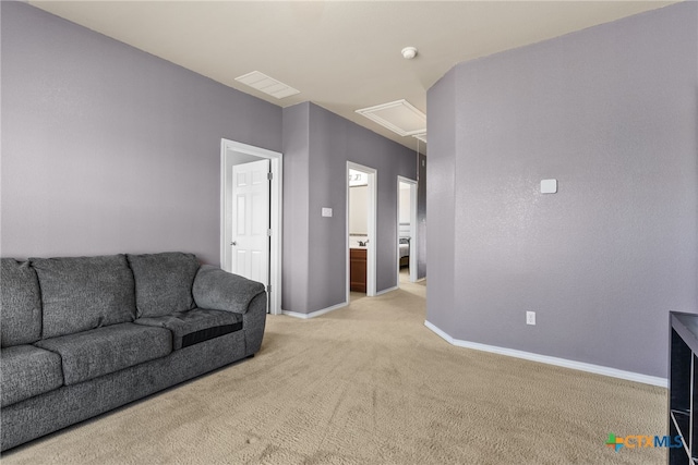 view of carpeted living room