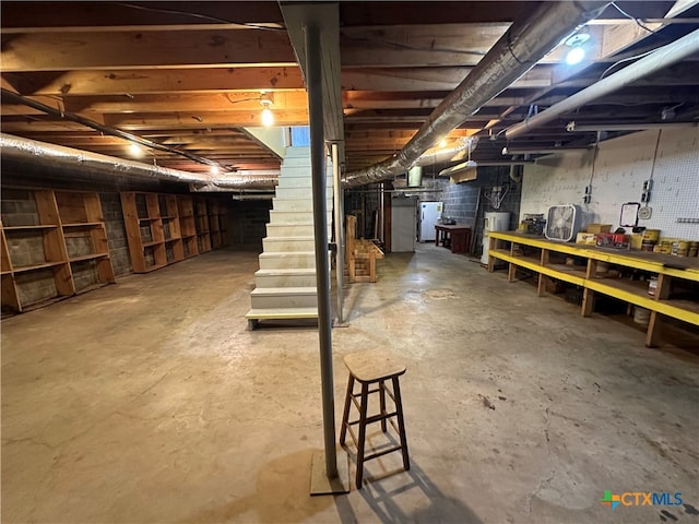 view of basement