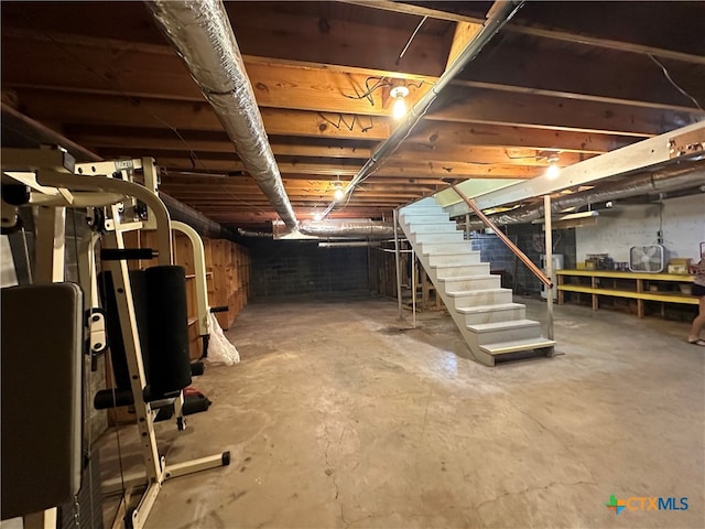 view of basement