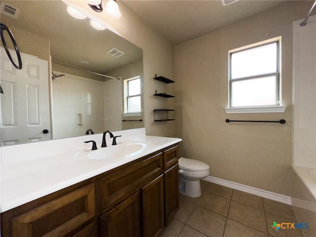 1403 Excel Dr, Killeen, TX 76542 - bathroom featuring a shower, vanity, and tile patterned floors