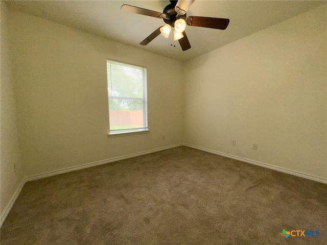 1403 Excel Dr, Killeen, TX 76542 - empty room featuring dark colored carpet and ceiling fan