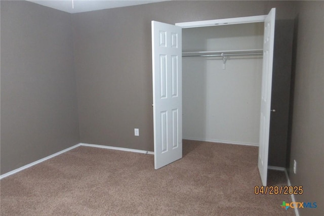 9202 Sage Valley Dr, Temple, TX 76502 - unfurnished bedroom with carpet flooring, baseboards, and a closet