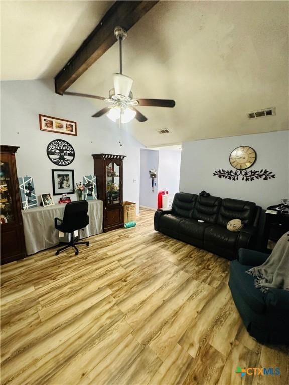 218 Monterrey Dr, Victoria, TX 77904 - living area with wood finished floors and a ceiling fan