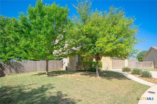 253 Flushing, New Braunfels, TX 78130 - view of yard with a garage and fence