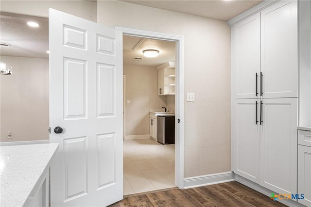 111 Warwick Glen St, Victoria, TX 77904 - hall featuring recessed lighting and dark wood finished floors