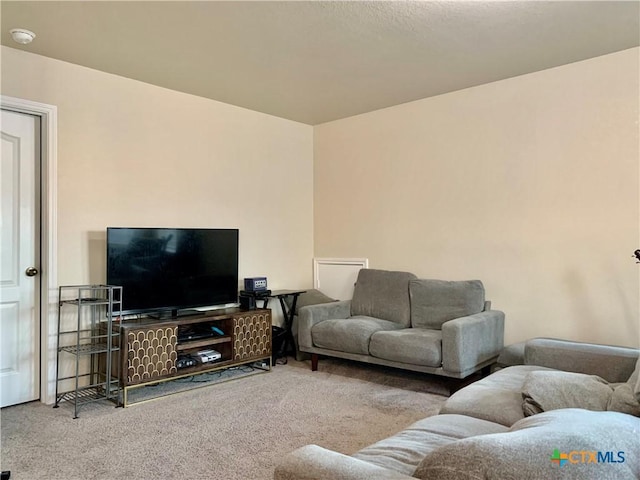 view of carpeted living area