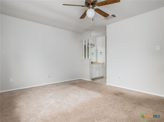 1304 Wroxton Way, Round Rock, TX 78664 - spare room with light carpet and ceiling fan