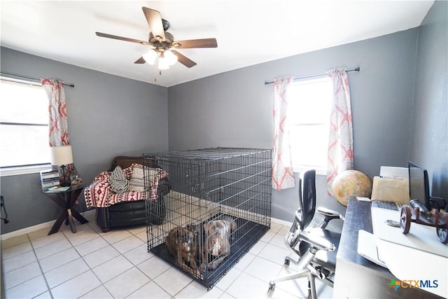 1106 Dryden Ave, Copperas Cove, TX 76522 - bedroom with tile patterned floors and ceiling fan