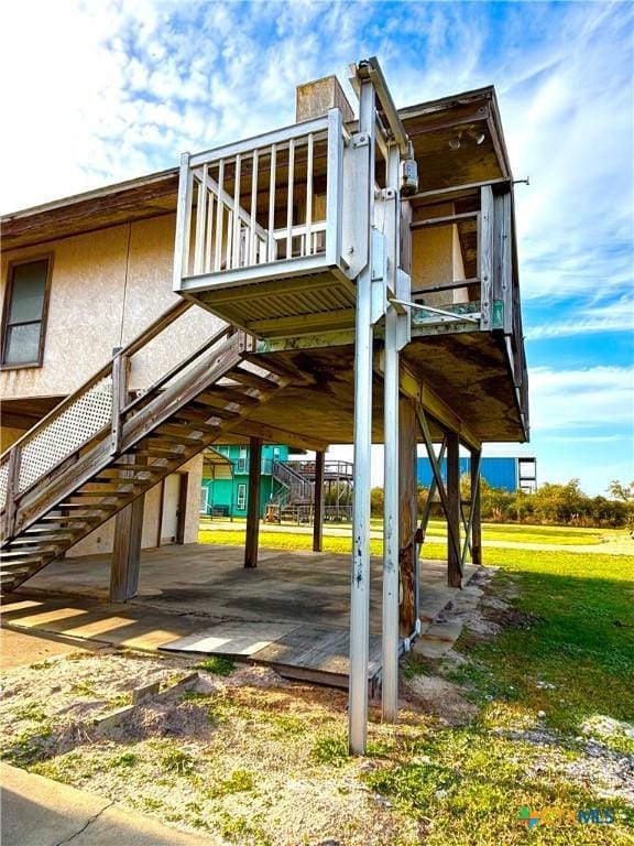 exterior space featuring stairs