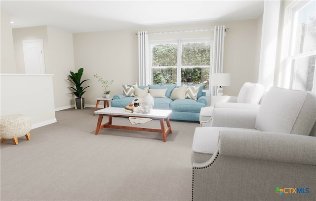 view of carpeted living room