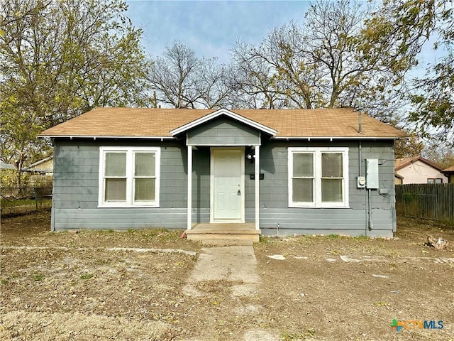 view of bungalow-style home