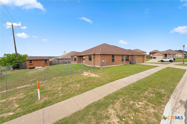 2006 Jesse Dr, Copperas Cove, TX 76522 - single story home with fence, a front yard, brick siding, an attached garage, and driveway